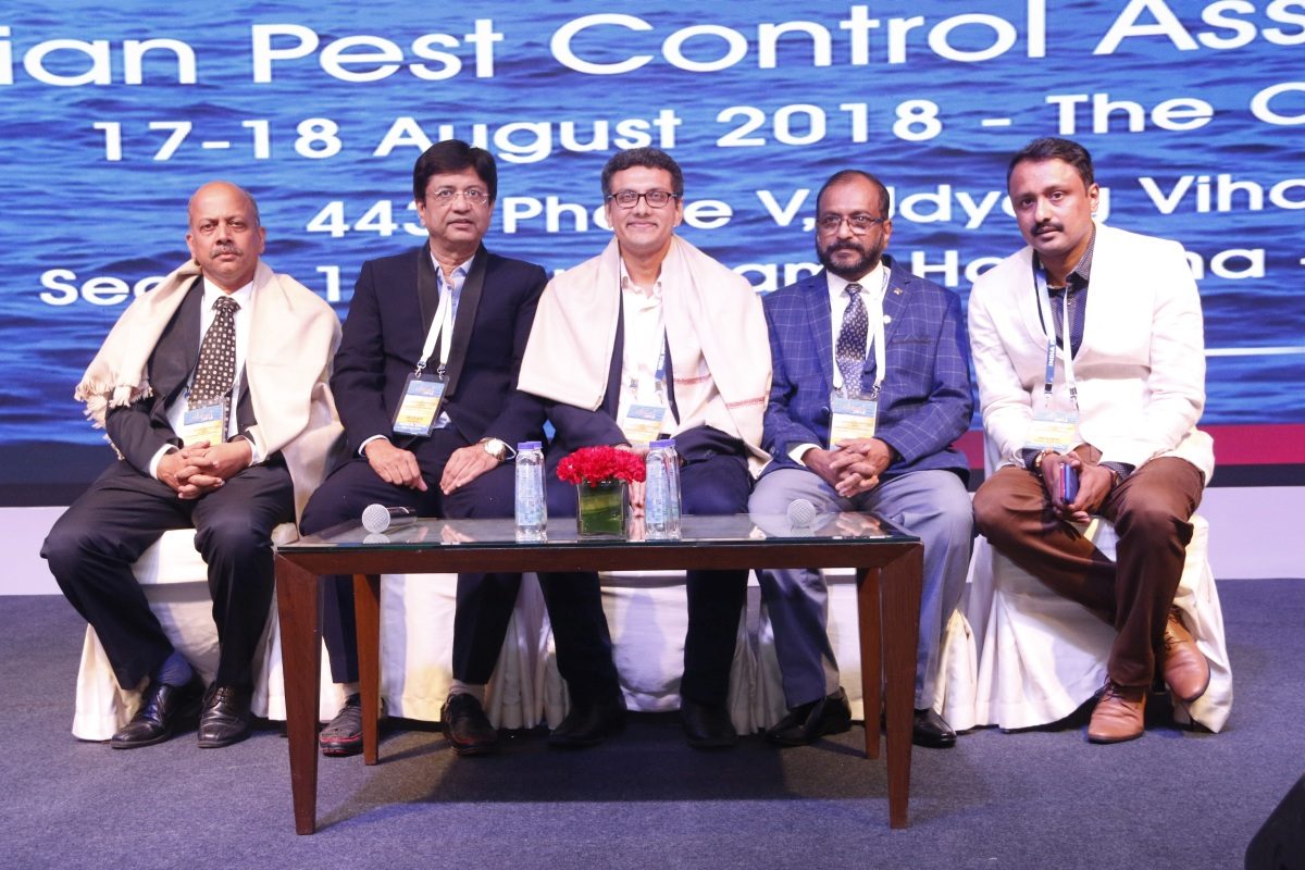 Ujjwal Kumar (UPL Ltd.), Jaldhi Trivedi (President- IPCA), Dr. Arunkumar (Bayer CropScience), Uday Menon (Vice President - IPCA), Prakash Sasidharan (Secretary - IPCA)